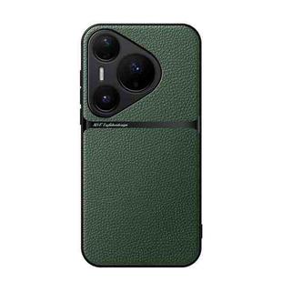 For Huawei Pura 80 Pro 5G Litchi Leather Magnetic Full Coverage Shockproof Phone Case(Green)
