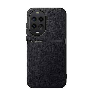 For Huawei nova 14 Pro Litchi Leather Magnetic Full Coverage Shockproof Phone Case(Black)