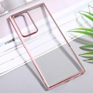 For Samsung Galaxy Note20 Ultra Ultra-thin Plating TPU Protective Soft Case(Rose Gold)