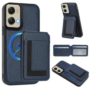 For Motorola Moto G Stylus 5G 2024 CX01 Detachable Magsafe Magnetic Card Bag Phone Case(Dark Blue)