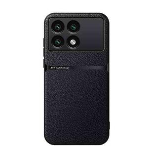 For Redmi K70 / Xiaomi Poco F6 Pro Litchi Leather Magnetic Full Coverage Shockproof Phone Case(Black)