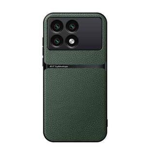 For Redmi K70 / Xiaomi Poco F6 Pro Litchi Leather Magnetic Full Coverage Shockproof Phone Case(Green)