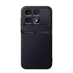 For Redmi K70 Ultra Litchi Leather Magnetic Full Coverage Shockproof Phone Case(Black)