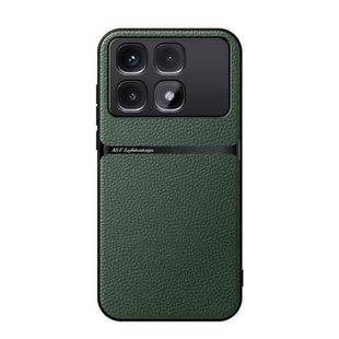 For Redmi K70 Ultra Litchi Leather Magnetic Full Coverage Shockproof Phone Case(Green)