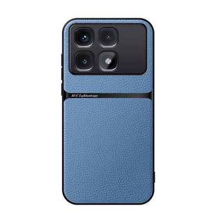 For Redmi K70 Ultra Litchi Leather Magnetic Full Coverage Shockproof Phone Case(Blue)