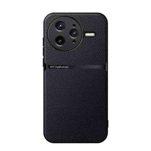 For Redmi K80 Pro Litchi Leather Magnetic Full Coverage Shockproof Phone Case(Black)