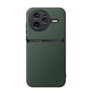 For Redmi K80 Pro Litchi Leather Magnetic Full Coverage Shockproof Phone Case(Green)