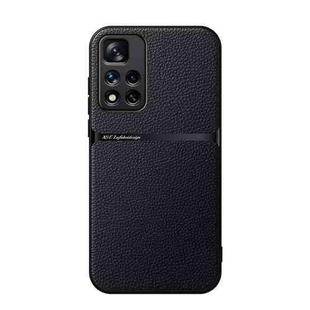 For Redmi Note 11 Pro 5G / Note 11 Pro+ 5G Litchi Leather Magnetic Full Coverage Shockproof Phone Case(Black)