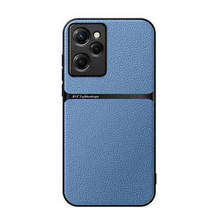 For Redmi Note 12 Pro Speed Litchi Leather Magnetic Full Coverage Shockproof Phone Case(Blue)