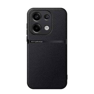 For Redmi Note 13 Pro 4G Global Litchi Leather Magnetic Full Coverage Shockproof Phone Case(Black)