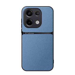 For Redmi Note 13 Pro 4G Global Litchi Leather Magnetic Full Coverage Shockproof Phone Case(Blue)