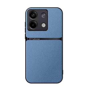 For Redmi Note 13 5G Global Litchi Leather Magnetic Full Coverage Shockproof Phone Case(Blue)