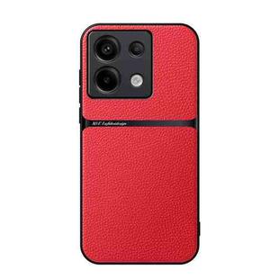 For Redmi Note 13 Pro 5G Global Litchi Leather Magnetic Full Coverage Shockproof Phone Case(Red)