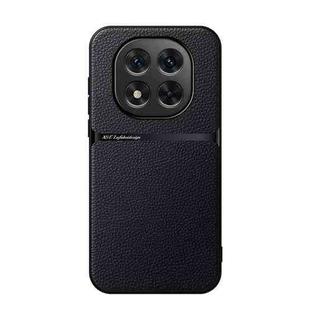 For Redmi Note 14 Pro+ 5G Litchi Leather Magnetic Full Coverage Shockproof Phone Case(Black)