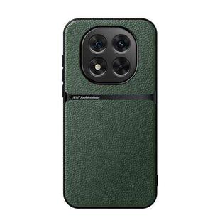 For Redmi Note 14 Pro+ 5G Litchi Leather Magnetic Full Coverage Shockproof Phone Case(Green)