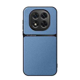 For Redmi Note 14 Pro+ 5G Litchi Leather Magnetic Full Coverage Shockproof Phone Case(Blue)