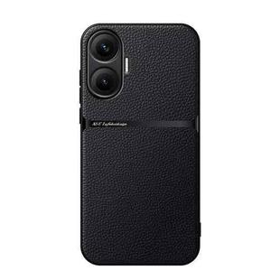 For Redmi Turbo 4 Pro Litchi Leather Magnetic Full Coverage Shockproof Phone Case(Black)