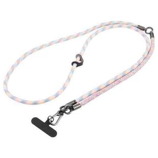 8mm 3 in 1 Anti-lost Strap Phone Crossbody Splicing Lanyard(Pink Blue Orange)