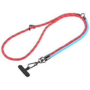 8mm 3 in 1 Anti-lost Strap Phone Crossbody Splicing Lanyard(Blue Red)