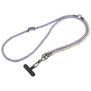 8mm 3 in 1 Anti-lost Strap Phone Crossbody Splicing Lanyard(Yellow Purple)