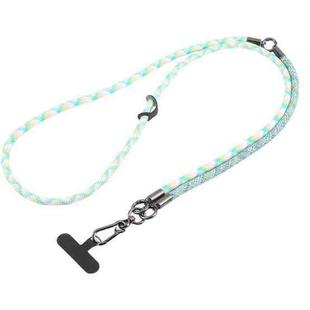 8mm 3 in 1 Anti-lost Strap Phone Crossbody Splicing Lanyard(Green Blue Pink)