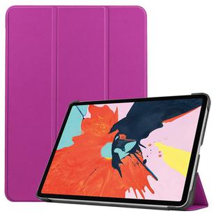 For iPad Air 2022 / 2020 10.9 Custer Texture Horizontal Flip Leather Case with Three-folding Holder & Sleep / Wake-up Function(Purple)