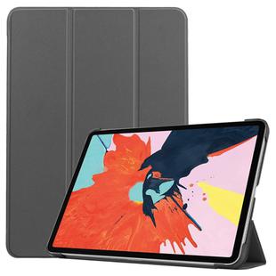 For iPad Air 11 2024 / 2022 / 2020 10.9 Custer Texture Horizontal Flip Leather Case with Three-folding Holder & Sleep / Wake-up Function(Grey)