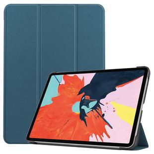 For iPad Air 11 2024 / 2022 / 2020 10.9 Custer Texture Horizontal Flip Leather Case with Three-folding Holder & Sleep / Wake-up Function(Dark Green)
