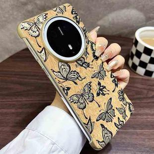 For Huawei Mate 70 Pro / 70 Pro+ Denior A18 Paint MagSafe Phone Case(Gold Butterflies)