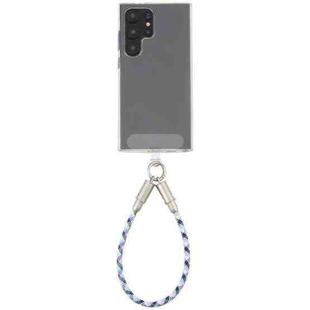 Type-C to Type-C Data Charging Cable Wrist Strap Phone Short Lanyard(Blue Green Purple White)