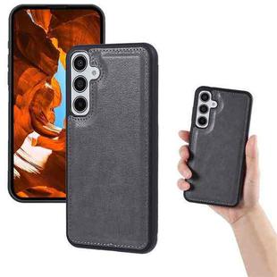 For Samsung Galaxy S25+ 5G Cowhide Texture Back Cover Phone Case(Grey)