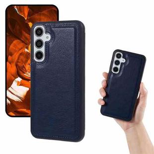 For Samsung Galaxy S25 5G Cowhide Texture Back Cover Phone Case(Royal Blue)