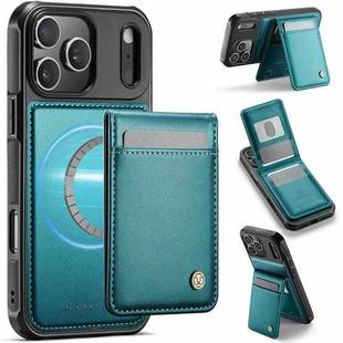 For iPhone 17 Pro JEEHOOD J06 British Style RFID MagSafe Card Bag PU Phone Case(Green)