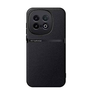 For vivo iQOO 13 Litchi Leather Magnetic Full Coverage Shockproof Phone Case(Black)