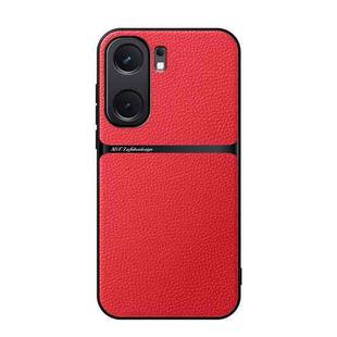 For vivo iQOO Neo9 Litchi Leather Magnetic Full Coverage Shockproof Phone Case(Red)