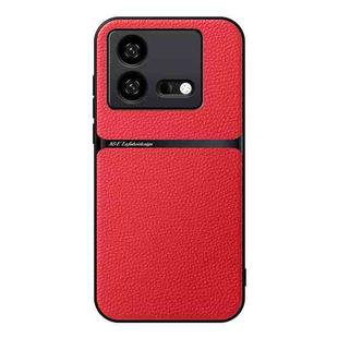 For vivo iQOO Neo8 / iQOO Neo8 Pro Litchi Leather Magnetic Full Coverage Shockproof Phone Case(Red)