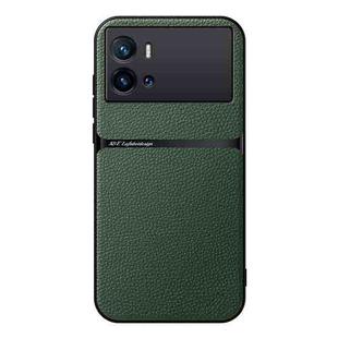 For vivo iQOO 9 Pro Litchi Leather Magnetic Full Coverage Shockproof Phone Case(Green)