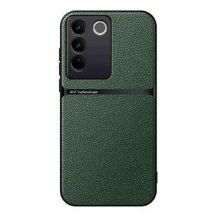 For vivo S16 / S16 Pro Litchi Leather Magnetic Full Coverage Shockproof Phone Case(Green)