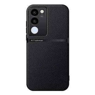 For vivo S17 / S17 Pro Litchi Leather Magnetic Full Coverage Shockproof Phone Case(Black)