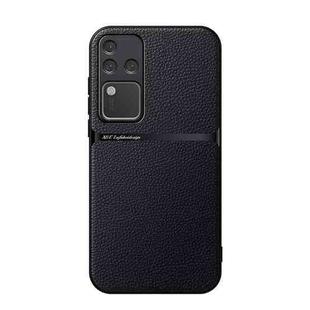 For vivo S18 Pro / vivo V30 Pro Litchi Leather Magnetic Full Coverage Shockproof Phone Case(Black)