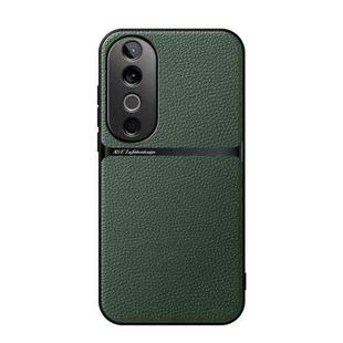 For vivo S19 Litchi Leather Magnetic Full Coverage Shockproof Phone Case(Green)