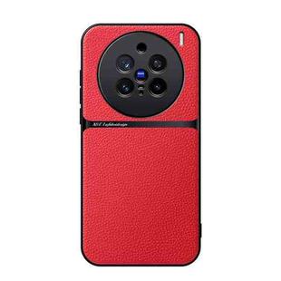 For vivo X200 Pro Litchi Leather Magnetic Full Coverage Shockproof Phone Case(Red)