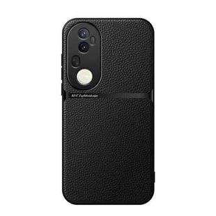 For vivo S20 Pro Litchi Leather Magnetic Full Coverage Shockproof Phone Case(Black)