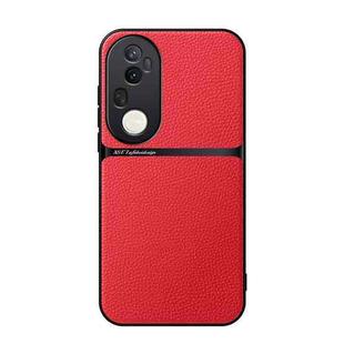 For vivo S20 Pro Litchi Leather Magnetic Full Coverage Shockproof Phone Case(Red)