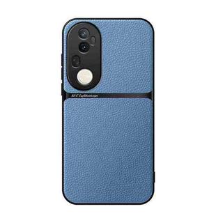 For vivo S20 Pro Litchi Leather Magnetic Full Coverage Shockproof Phone Case(Blue)