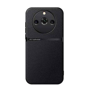 For Realme 11 Pro / Realme 11 Pro+ Litchi Leather Magnetic Full Coverage Shockproof Phone Case(Black)