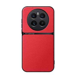 For Realme 12 Pro / Realme 12 Pro+ Litchi Leather Magnetic Full Coverage Shockproof Phone Case(Red)