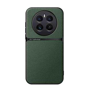 For Realme 12 Pro / Realme 12 Pro+ Litchi Leather Magnetic Full Coverage Shockproof Phone Case(Green)