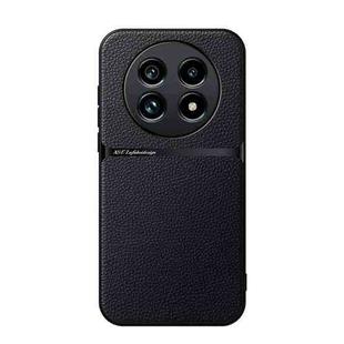 For Realme 13 Pro Global / Realme 13 Pro+ Litchi Leather Magnetic Full Coverage Shockproof Phone Case(Black)