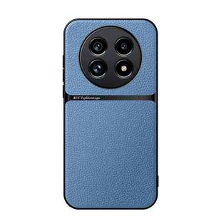 For Realme 13 Pro Global / Realme 13 Pro+ Litchi Leather Magnetic Full Coverage Shockproof Phone Case(Blue)